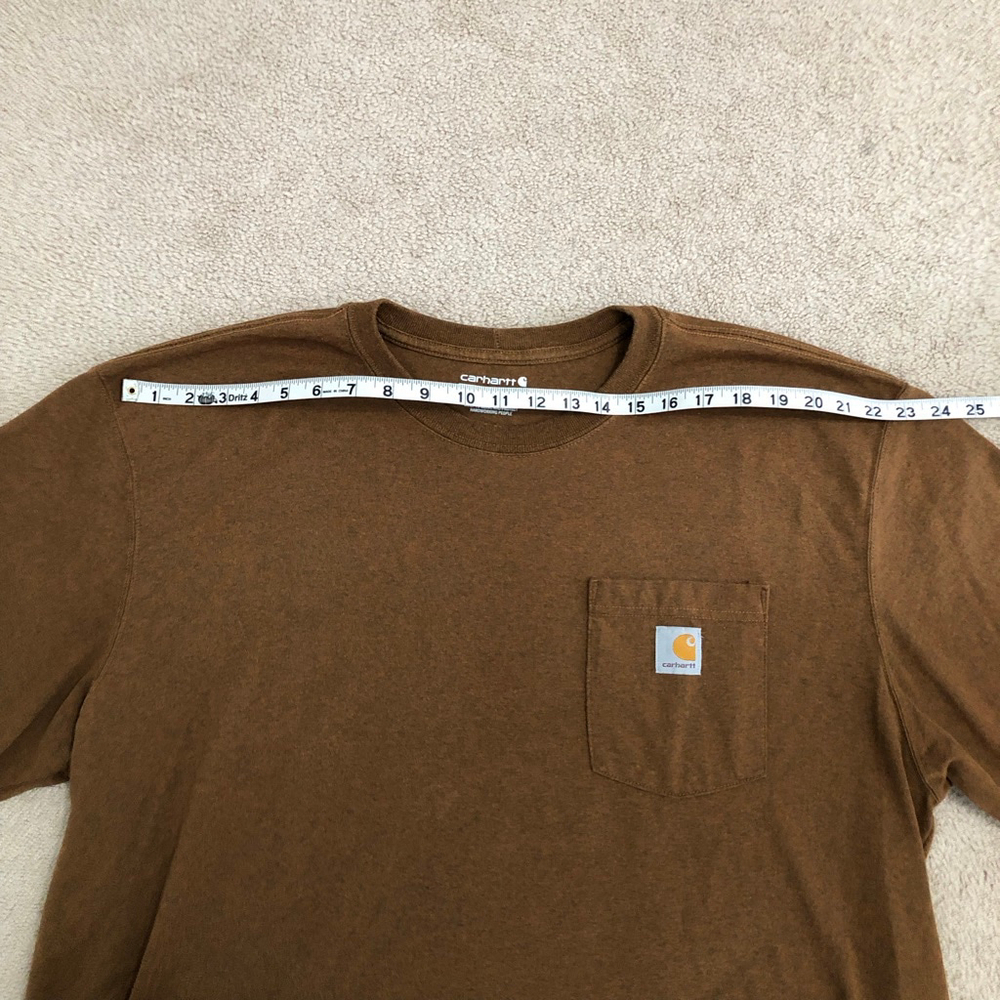 Carhartt Mens T-Shirt Large Short Sleeve Crew Neck Pocket - Picture 6 of 8